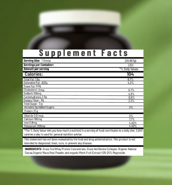 Grass-Fed Whey Protein + Collagen & Maca
