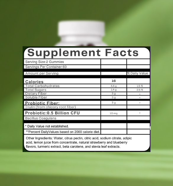 NDC Tribiome – Sugar-Free Prebiotic Fiber Gummies (60 Count)