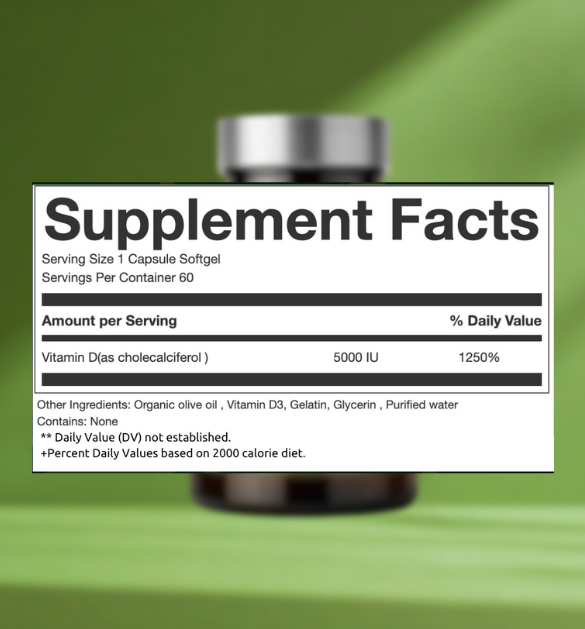 NDC Vitamin D3 5000 IU – 60 Softgels